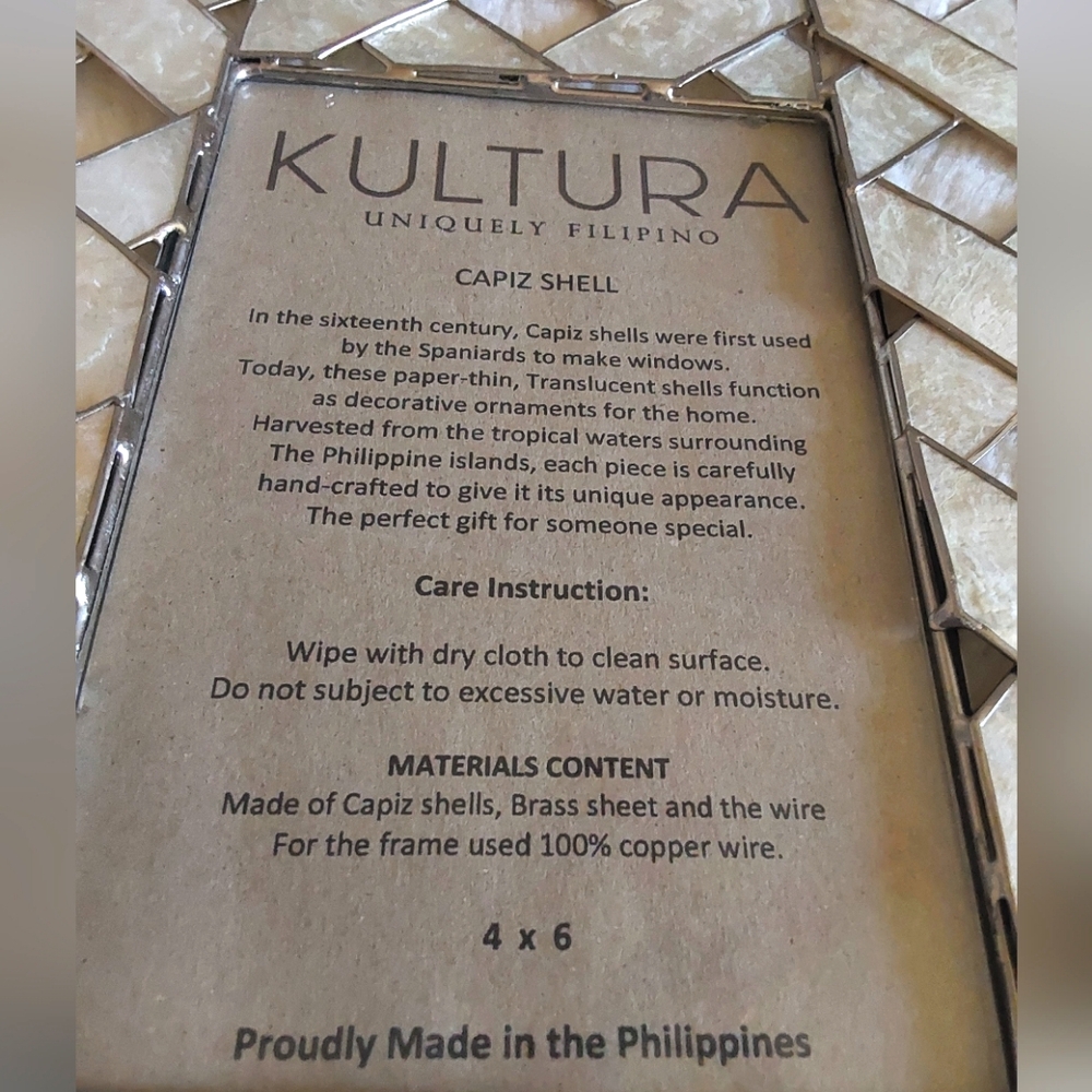 🌺 NWT Set of 2 Kultura Capiz Shell Picture Frames - Picture 4 of 8